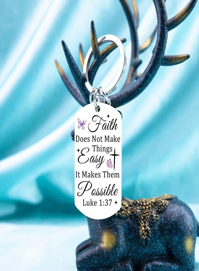 Aisity Faith Christian Gifts for Women Cross Bible Verse Keychain Religious Gift for Pastor Sister Mom Teen Girls Christian Gifts for Women Christmas Stocking Stuffers Baptism Spiritual Gift - Image 5